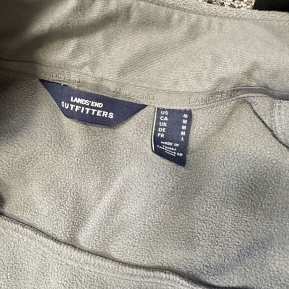 Lands' End Women's Fleece Mid Weight Full Zip Jacket Grey Size M Zip Up Pockets - Picture 9 of 9